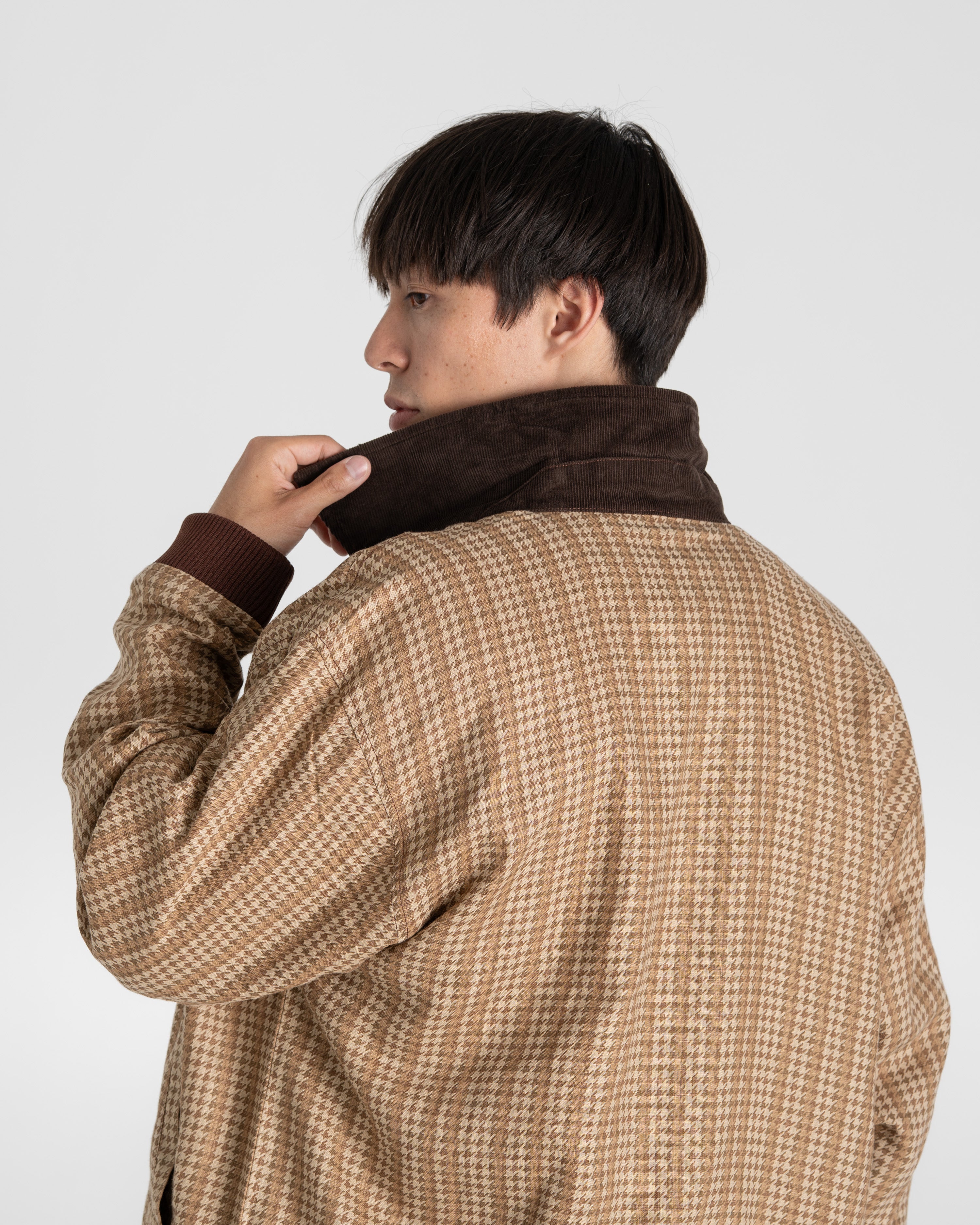 Houndstooth Jacket Beige